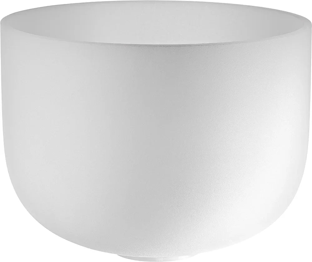 13" White-Frosted Crystal Singing Bowl, Note D4, Sacral Chakra Utah Energy Healing Center
