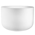 16" White-Frosted Crystal Singing Bowl, Note C3, Root Chakra 432hz Utah Energy Healing Center
