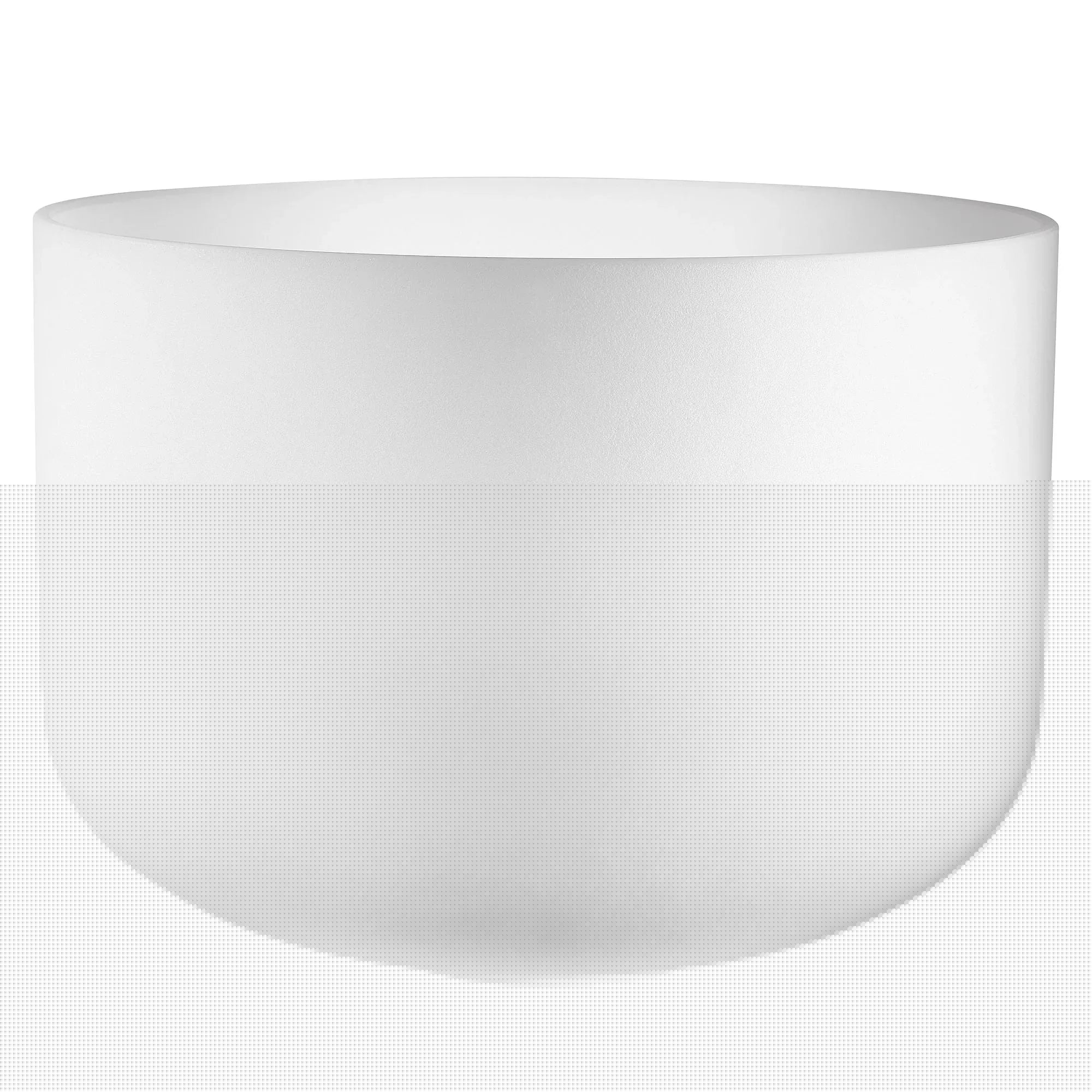 16" White-Frosted Crystal Singing Bowl, Note C3, Root Chakra 432hz Utah Energy Healing Center