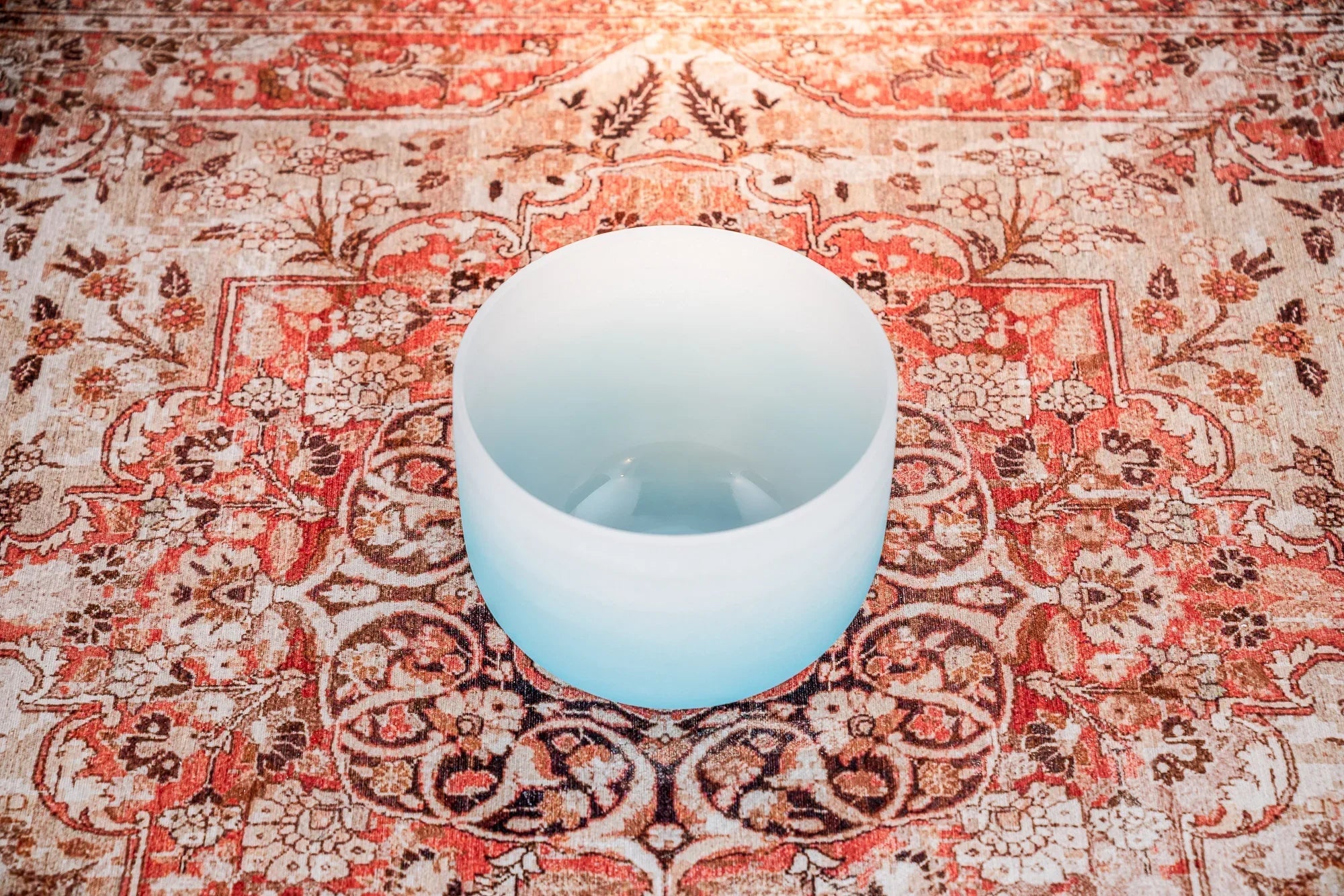 10" Color-Frosted Crystal Singing Bowl, Light Blue, Note G4, Throat Chakra Utah Energy Healing Center