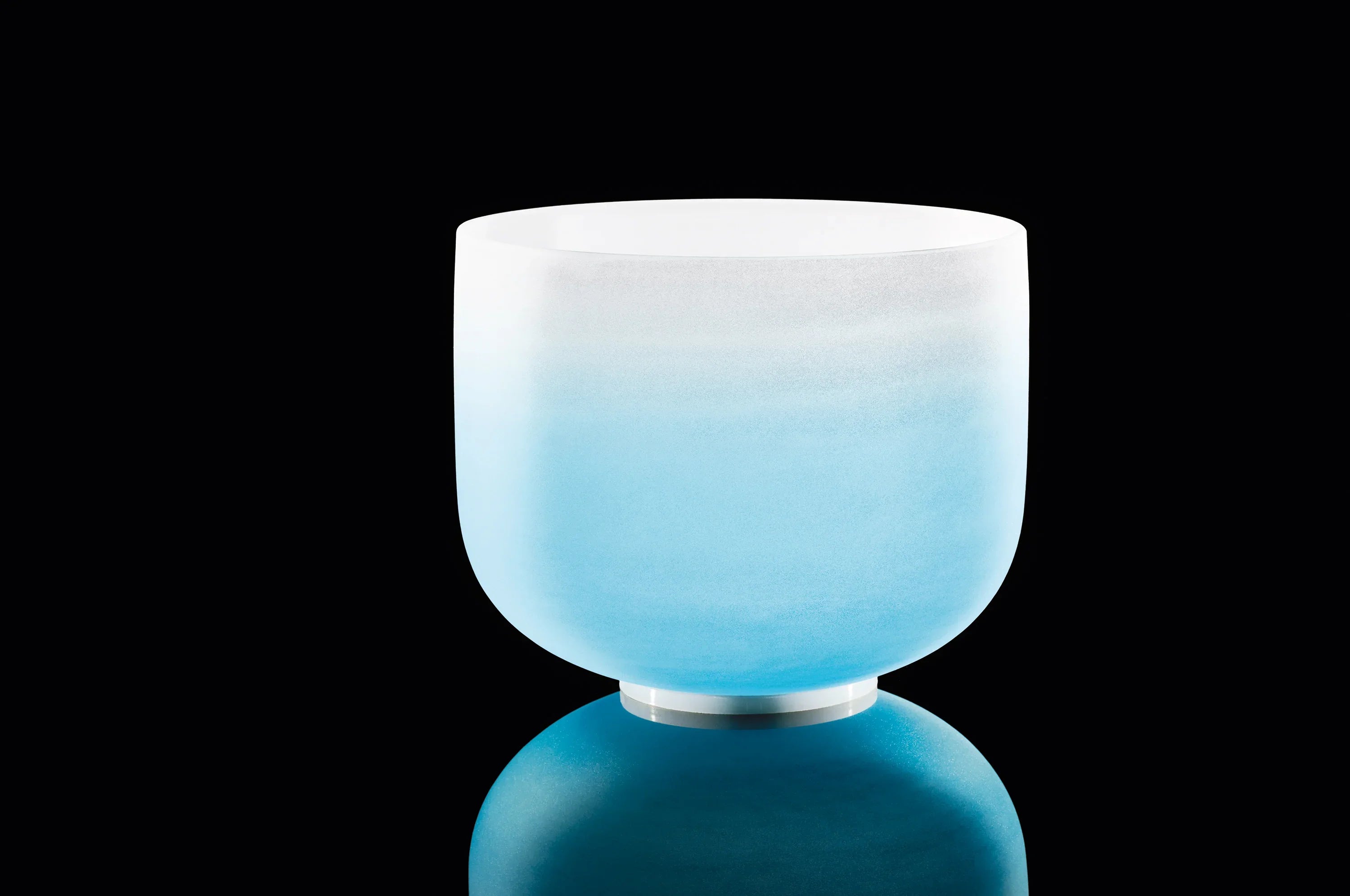 10" Color-Frosted Crystal Singing Bowl, Light Blue, Note G4, Throat Chakra Utah Energy Healing Center