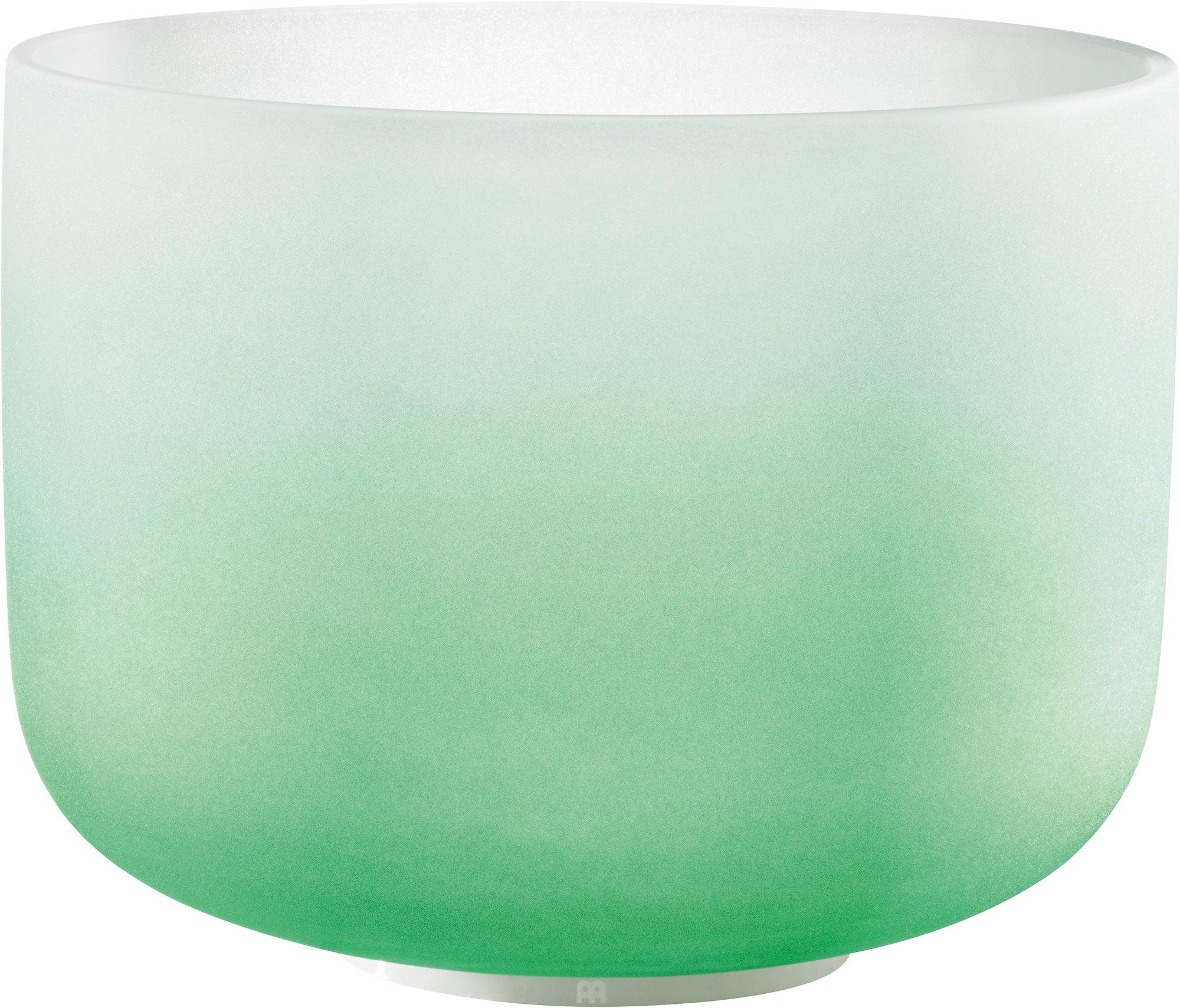 11" Color-Frosted Crystal Singing Bowl, Green, Note F4, Heart Chakra Utah Energy Healing Center