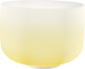 12" Color-Frosted Crystal Singing Bowl, Yellow, Note E4, Solar Plexus Chakra Utah Energy Healing Center