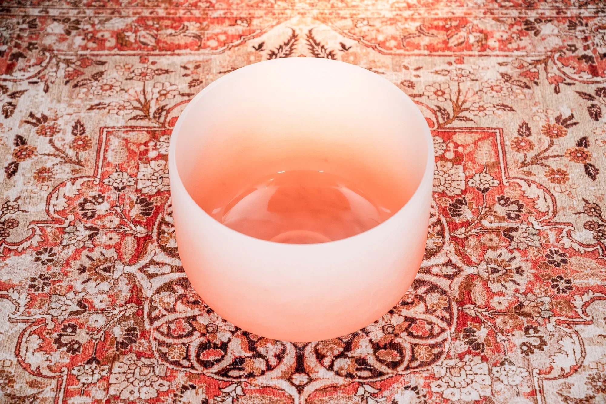 13" Color-Frosted Crystal Singing Bowl, Orange, Note D4, Sacral Chakra Utah Energy Healing Center