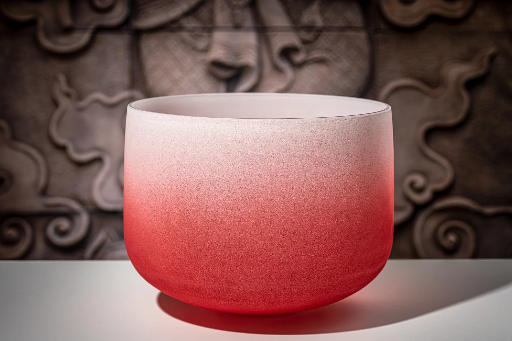 14" Color-Frosted Crystal Singing Bowl, Red, Note C4, Root Chakra Utah Energy Healing Center