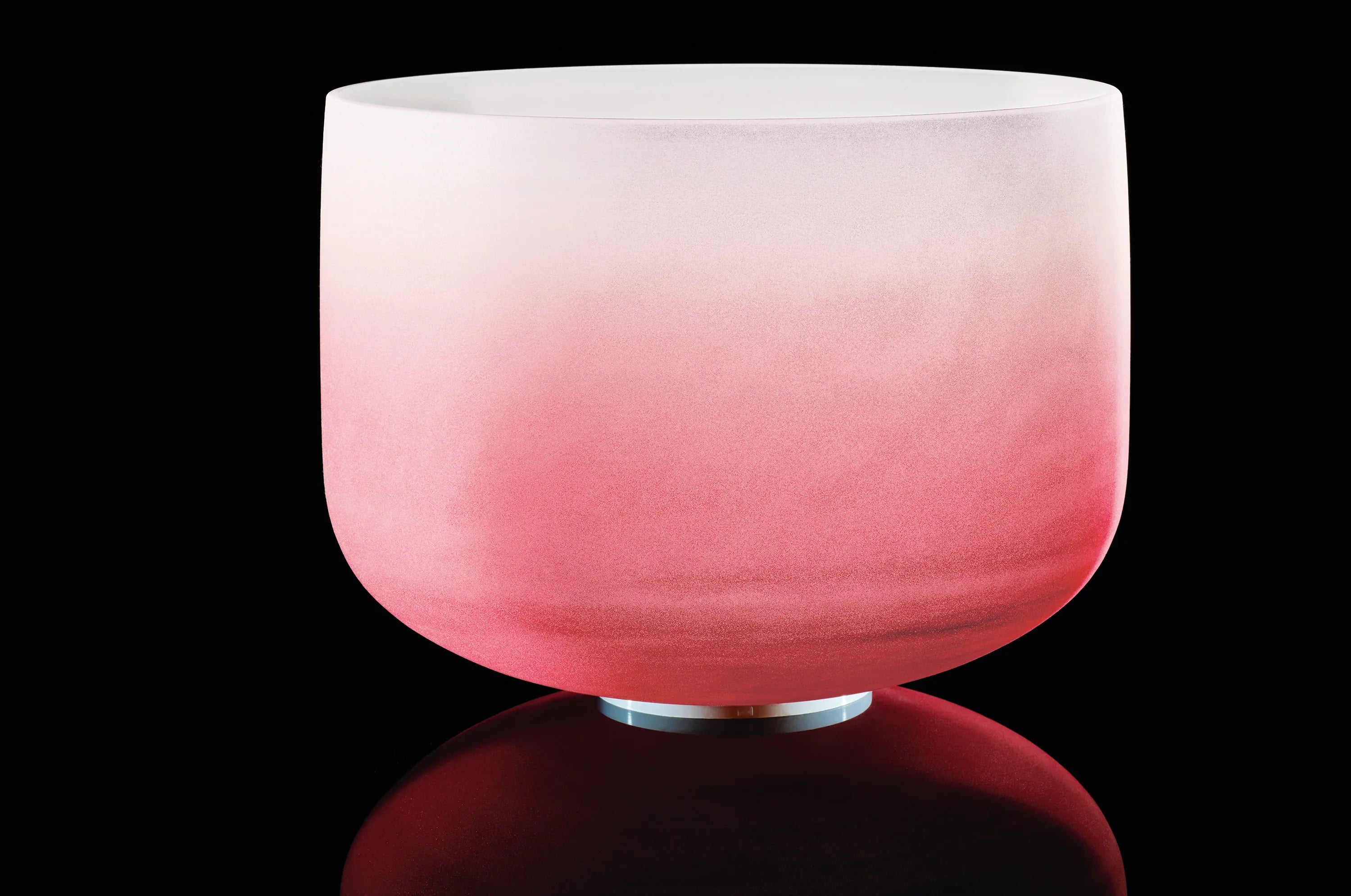 14" Color-Frosted Crystal Singing Bowl, Red, Note C4, Root Chakra Utah Energy Healing Center