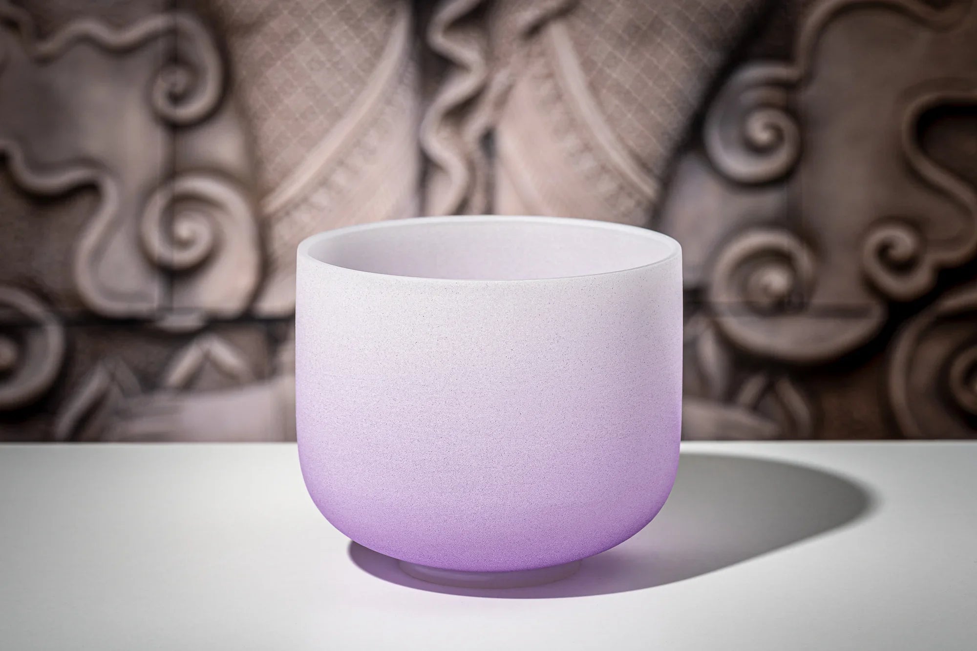 8" Color-Frosted Crystal Singing Bowl, Purple, Note B4, Crown Chakra Utah Energy Healing Center