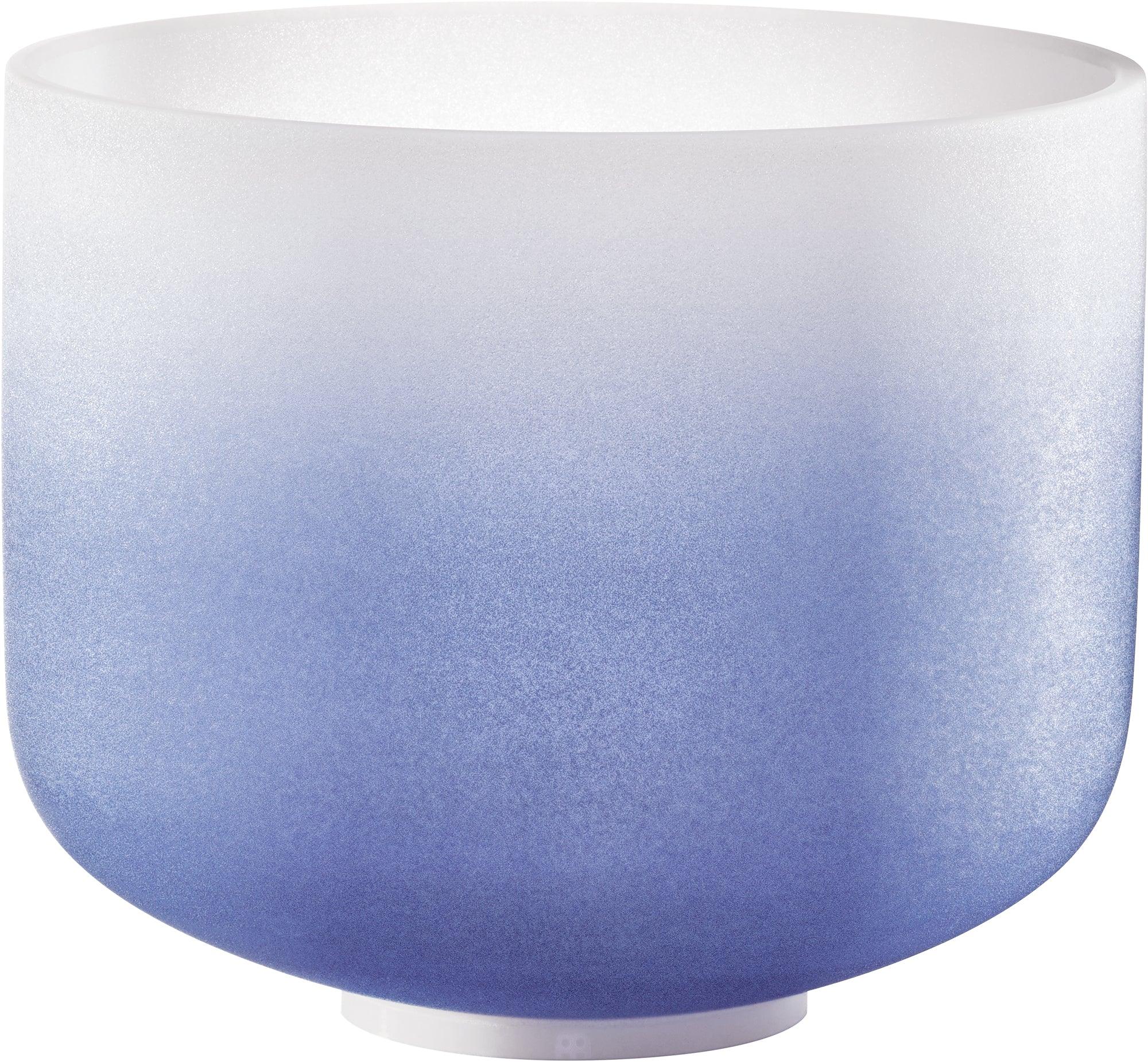 9" Color-Frosted Crystal Singing Bowl, Dark Blue, Note A4, Brow Chakra Utah Energy Healing Center