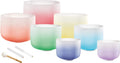7-piece Crystal Singing Bowl Chakra Set, Color-Frosted Utah Energy Healing Center