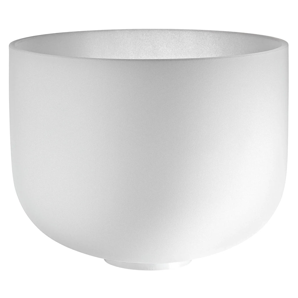 12" White-Frosted Crystal Singing Bowl, Note B3, Crown Chakra Utah Energy Healing Center