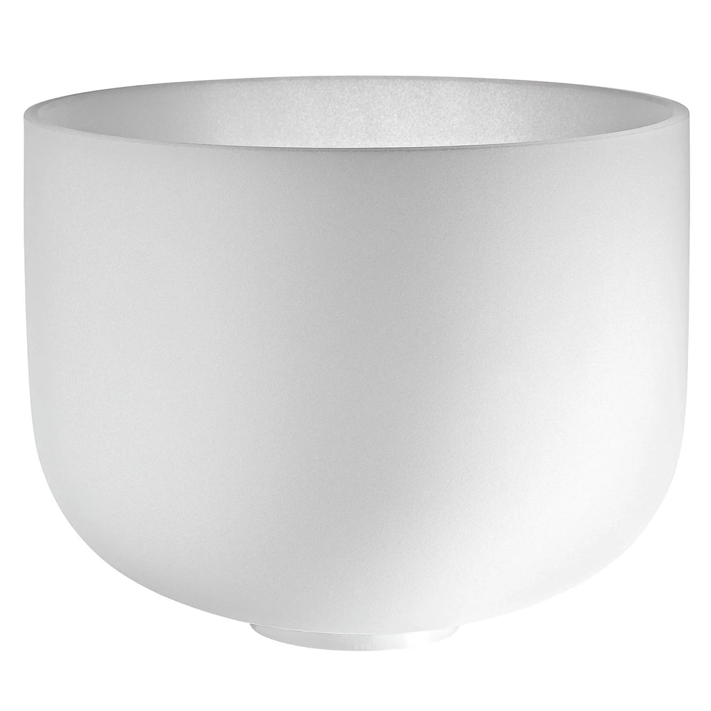 12" White-Frosted Crystal Singing Bowl, Note C4, Root Chakra Utah Energy Healing Center