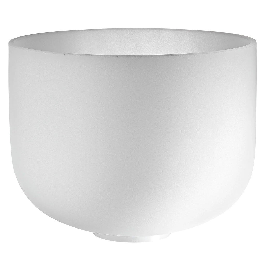 12" White-Frosted Crystal Singing Bowl, Note G3, Throat Chakra Utah Energy Healing Center
