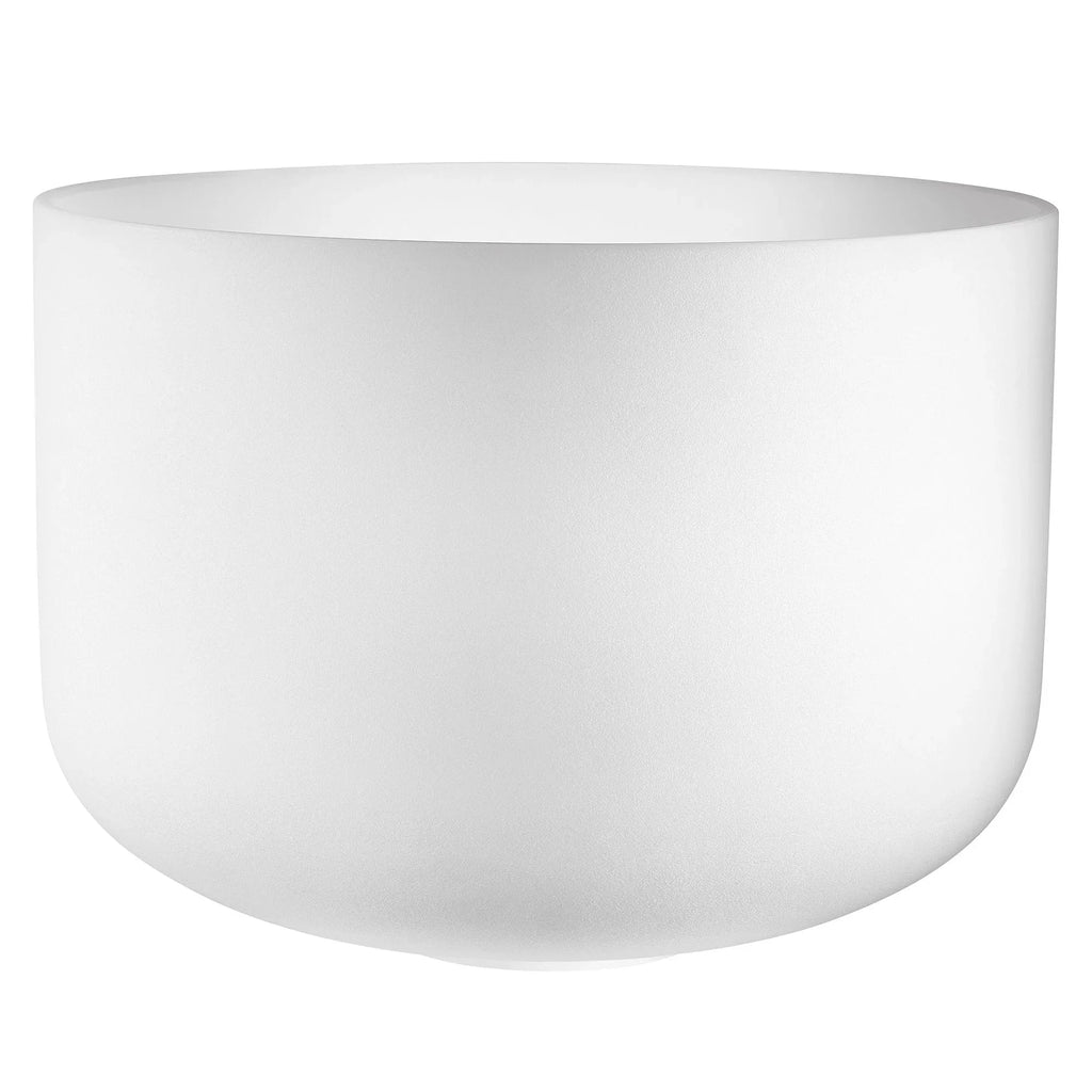 16" White-Frosted Crystal Singing Bowl, Note D3, Sacral Chakra 440hz Utah Energy Healing Center