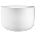 16" White-Frosted Crystal Singing Bowl, Note D3, Sacral Chakra 440hz Utah Energy Healing Center