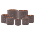 7-Piece Crystal Singing Bowl Sleeve Set, Brown Utah Energy Healing Center