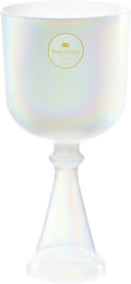 5.5" Crystal Singing Chalice, A4, Creamy, Brow Chakra Utah Energy Healing Center
