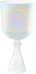 6.75" Crystal  Chalice, C4Singing, Creamy, Root Chakra Utah Energy Healing Center
