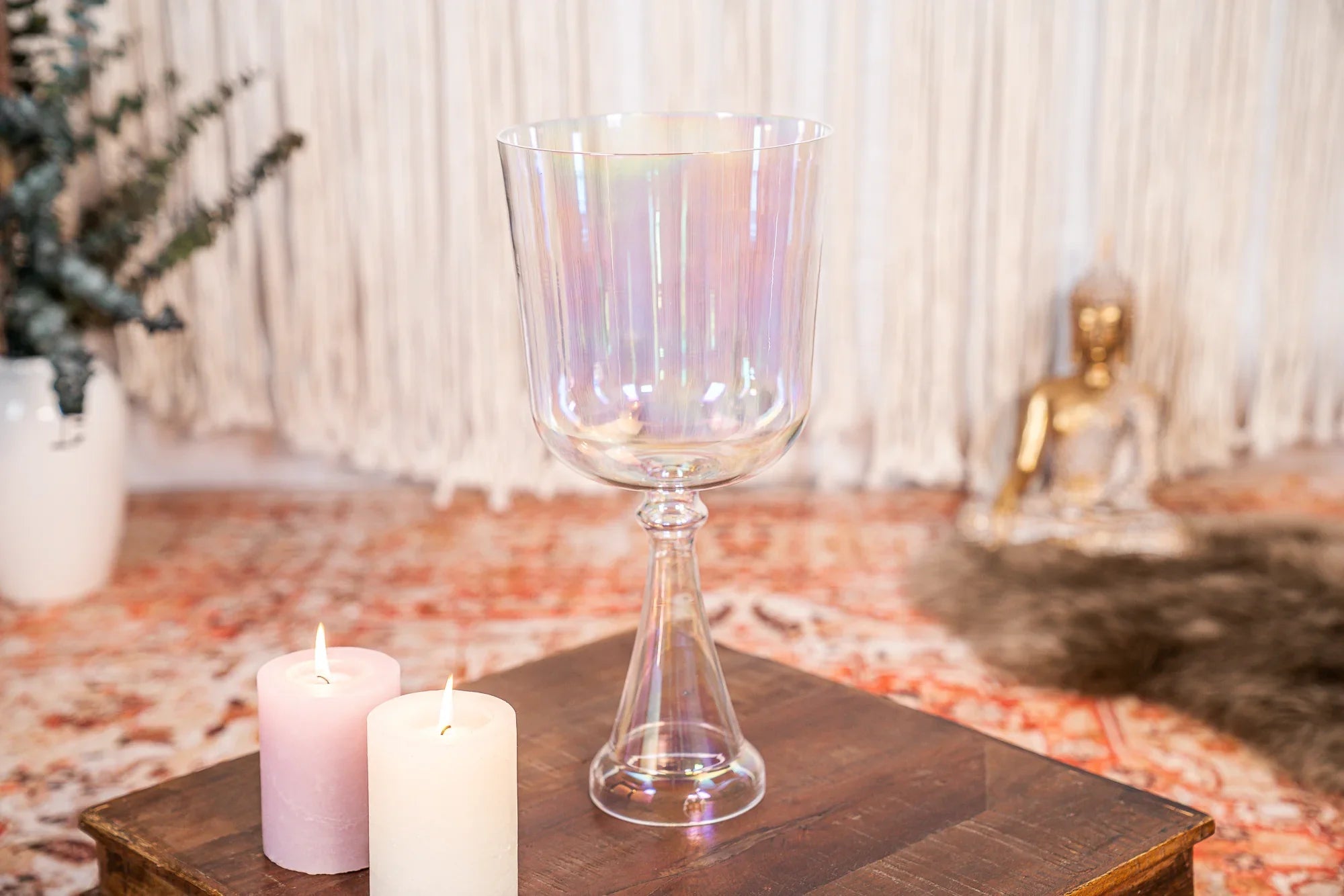 7" Crystal Singing Chalice, B3, Clear, Crown Chakra Utah Energy Healing Center