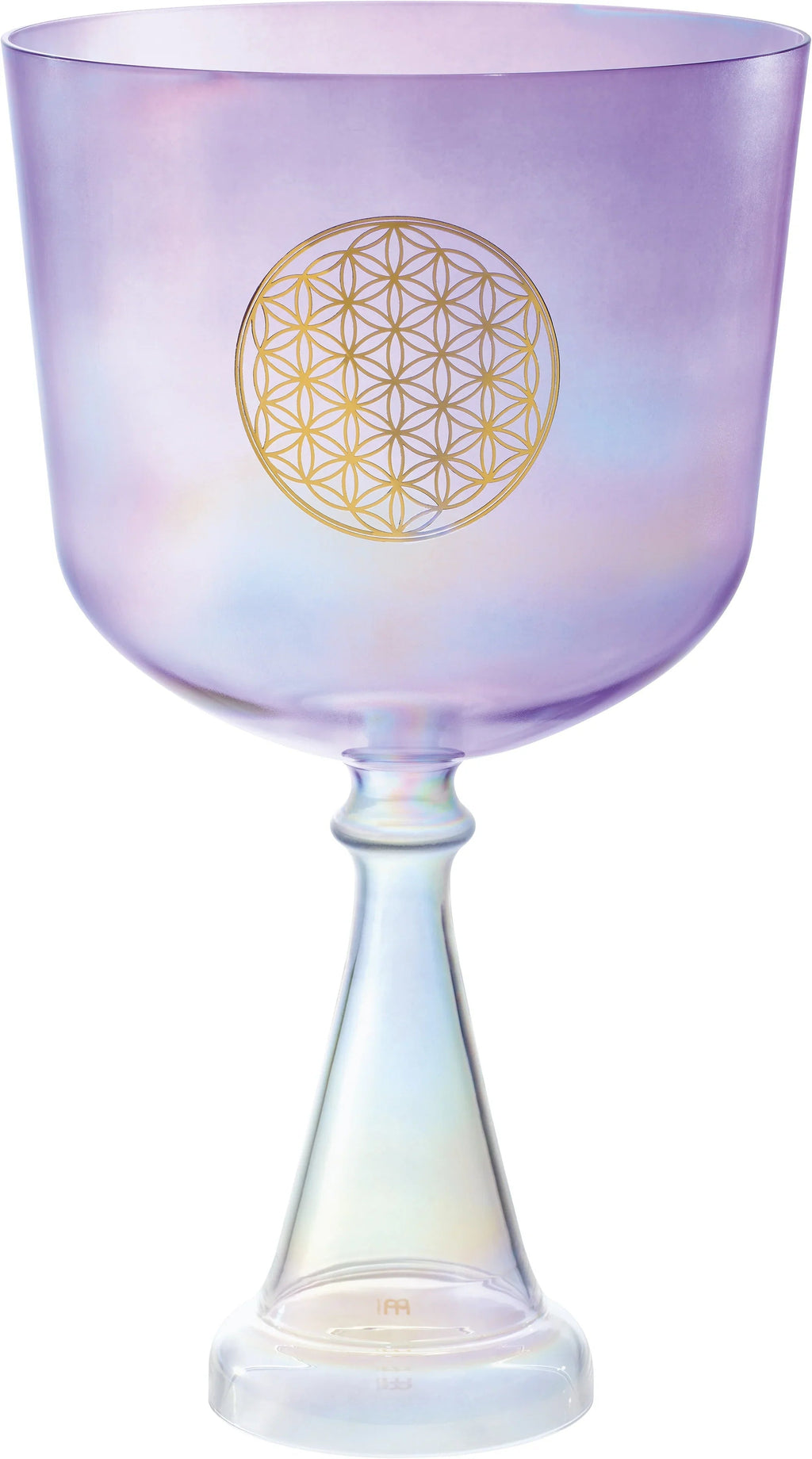 8" Crystal Singing Chalice, F3, Purple, Heart Chakra, Flower of Life Utah Energy Healing Center