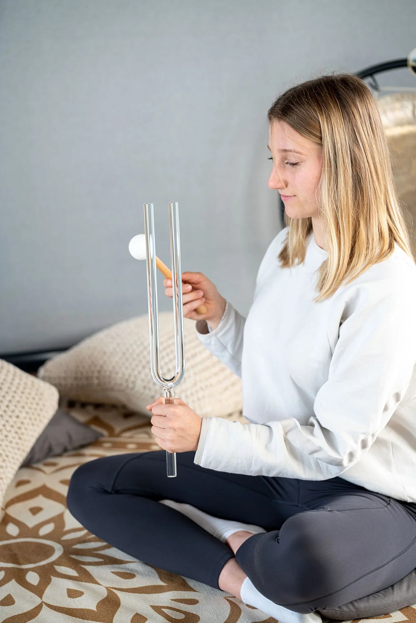 17.7" Crystal Tuning Fork, F3 / 174.61 Hz Utah Energy Healing Center