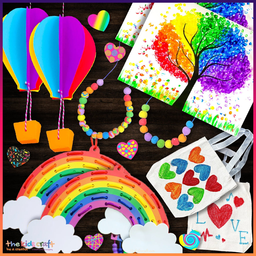Valentine's Rainbow DIY Crafts Box The Kids Craft