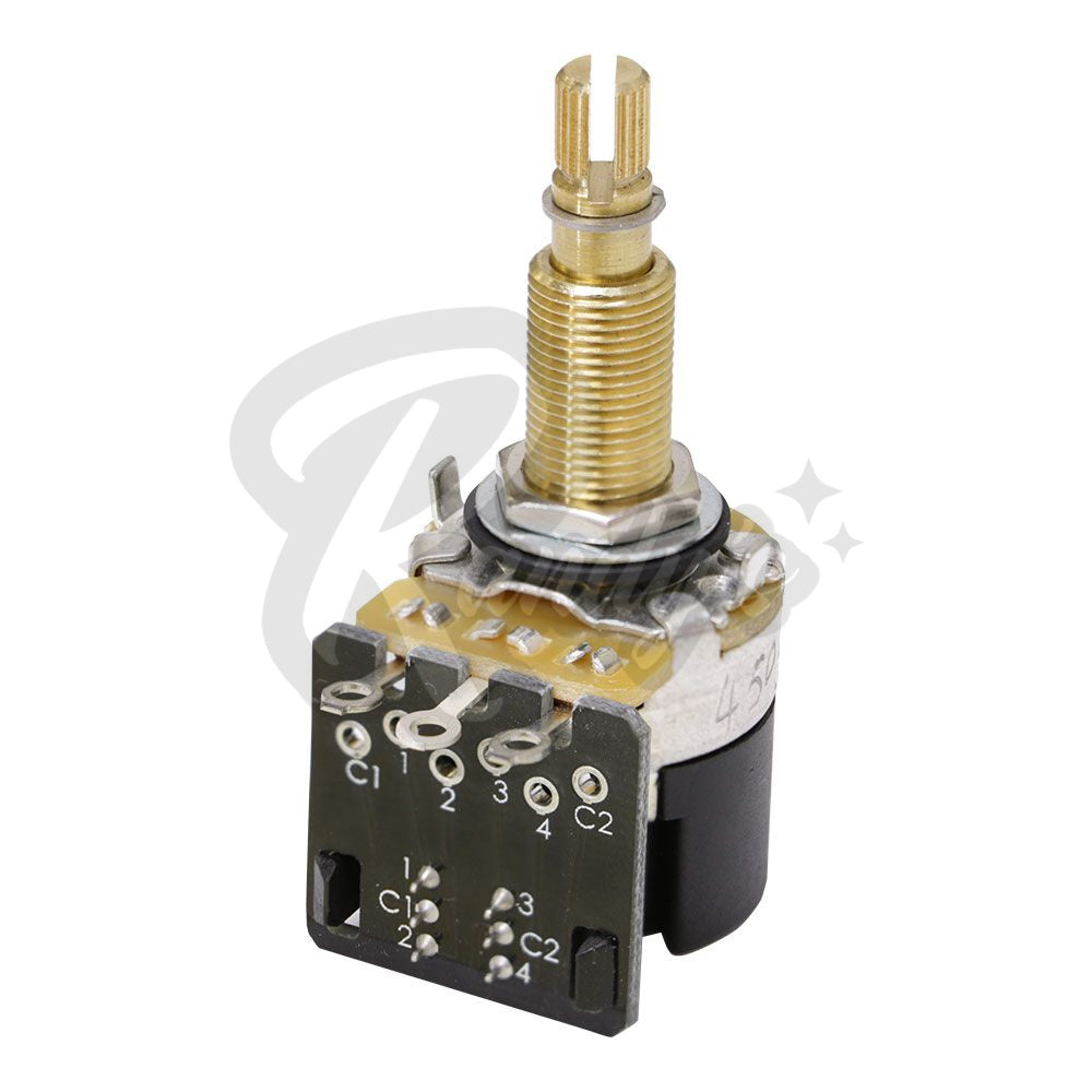 500KΩ Push-Pull DPDT Potentiometer ¾" Bushing (Fine) Long - Fits Gibson® Les Paul® Randy's LLC