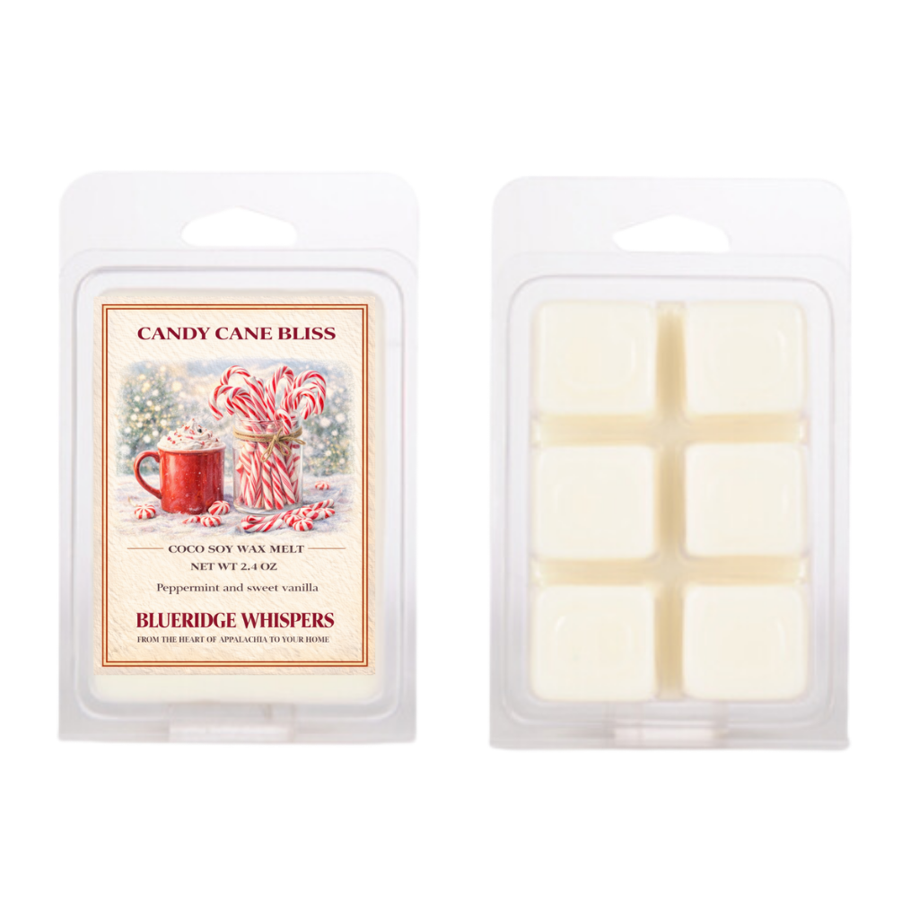 Candy Cane Bliss Soy Wax Melts Blue Ridge Whispers