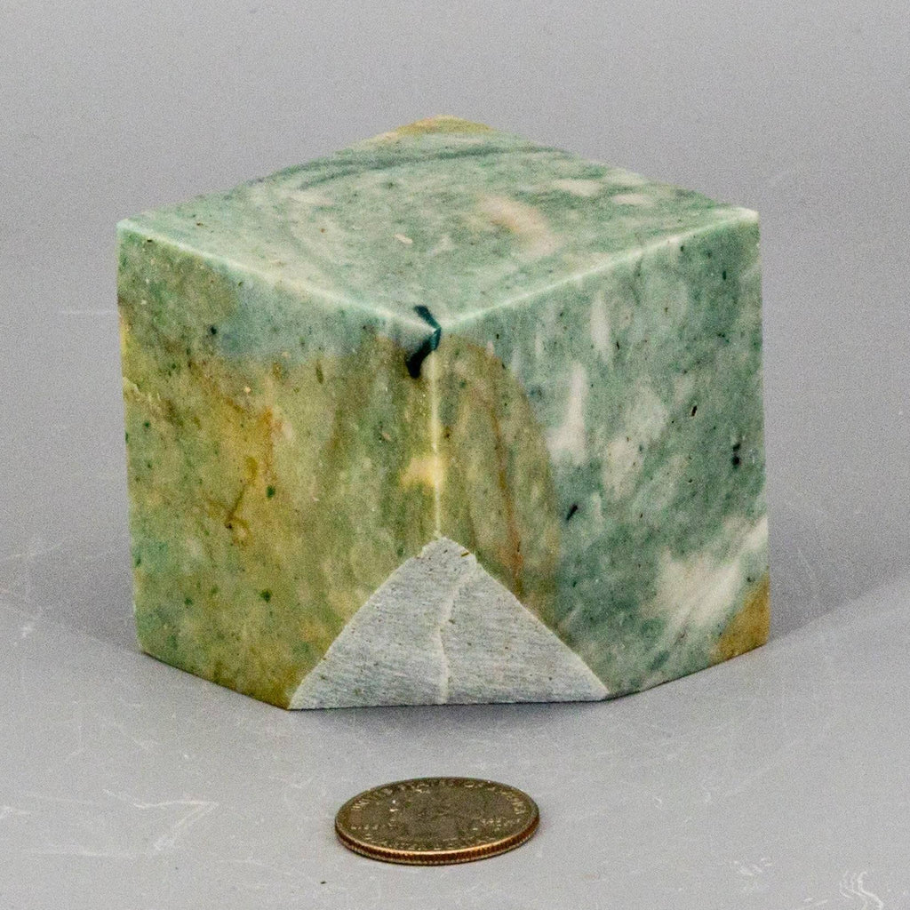 Caribbean Calcite Crystal Cut Corner Cube Polished Crystal Destiny