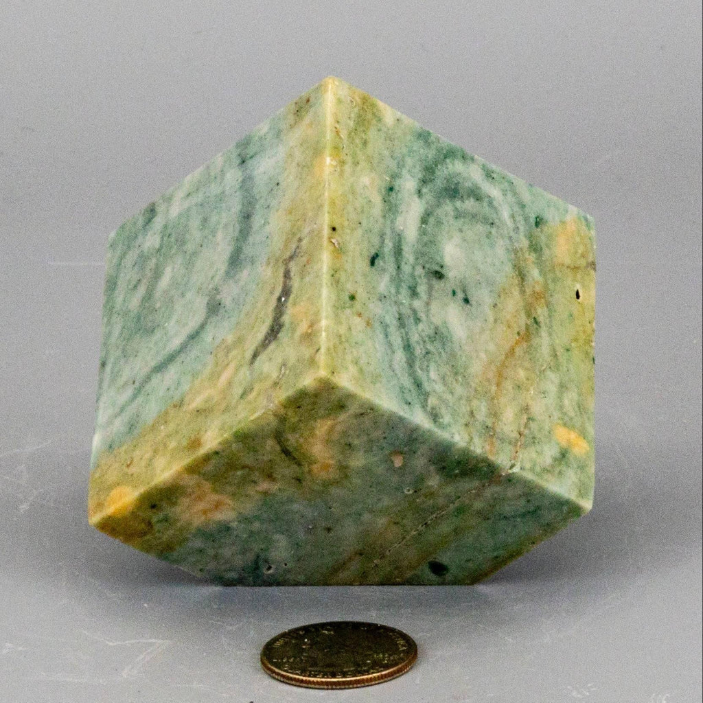 Caribbean Calcite Crystal Cut Corner Cube Polished Crystal Destiny