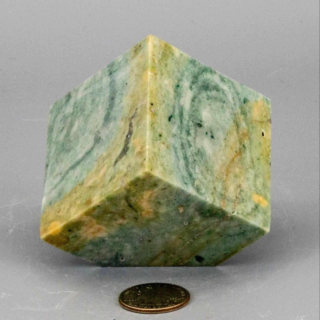 Caribbean Calcite Crystal Cut Corner Cube Polished Crystal Destiny