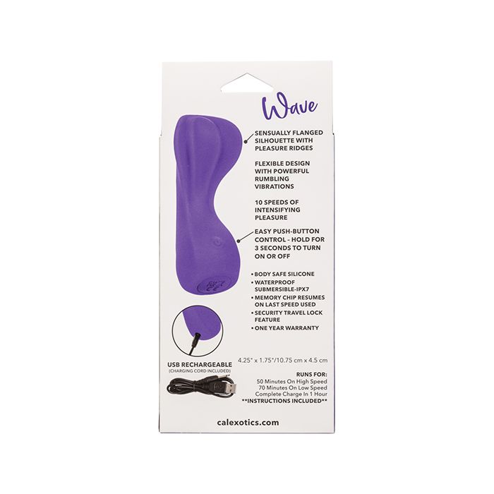 Cascade Wave Rechargeable Vibrator - Purple Adult Toy Box