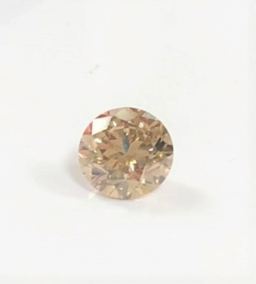 Champagne Colored Diamond Round Cut 4mm Mini Sized rocksolidfossils