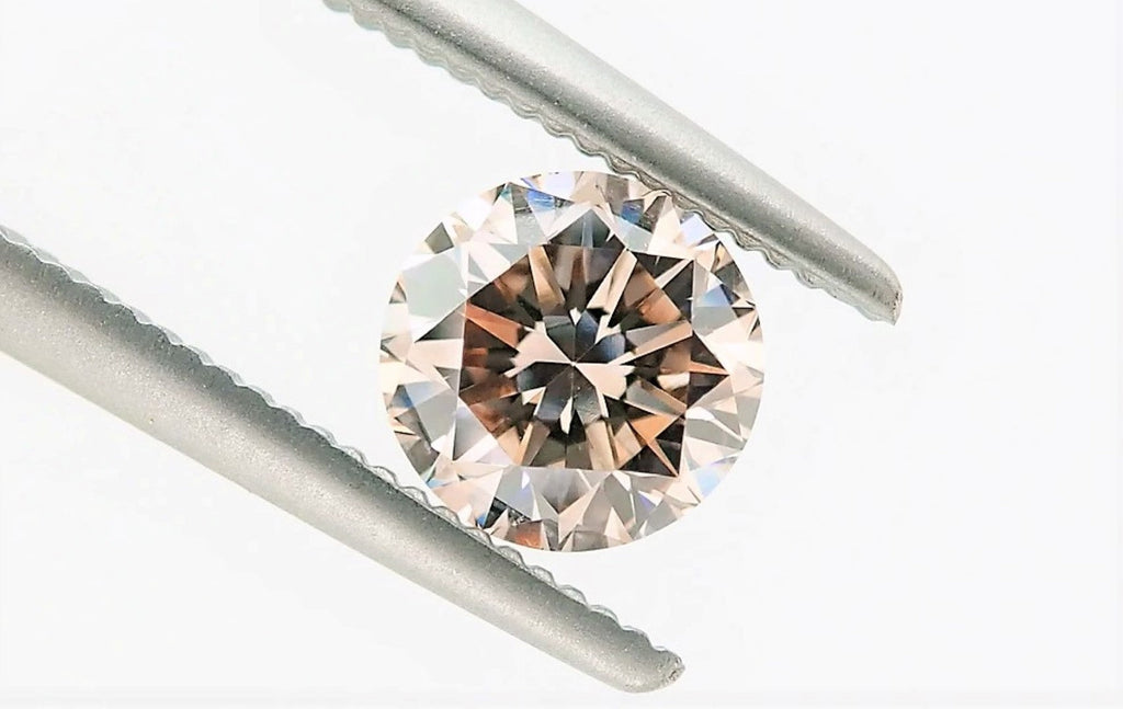Champagne Colored Diamond Round Cut 4mm Mini Sized rocksolidfossils