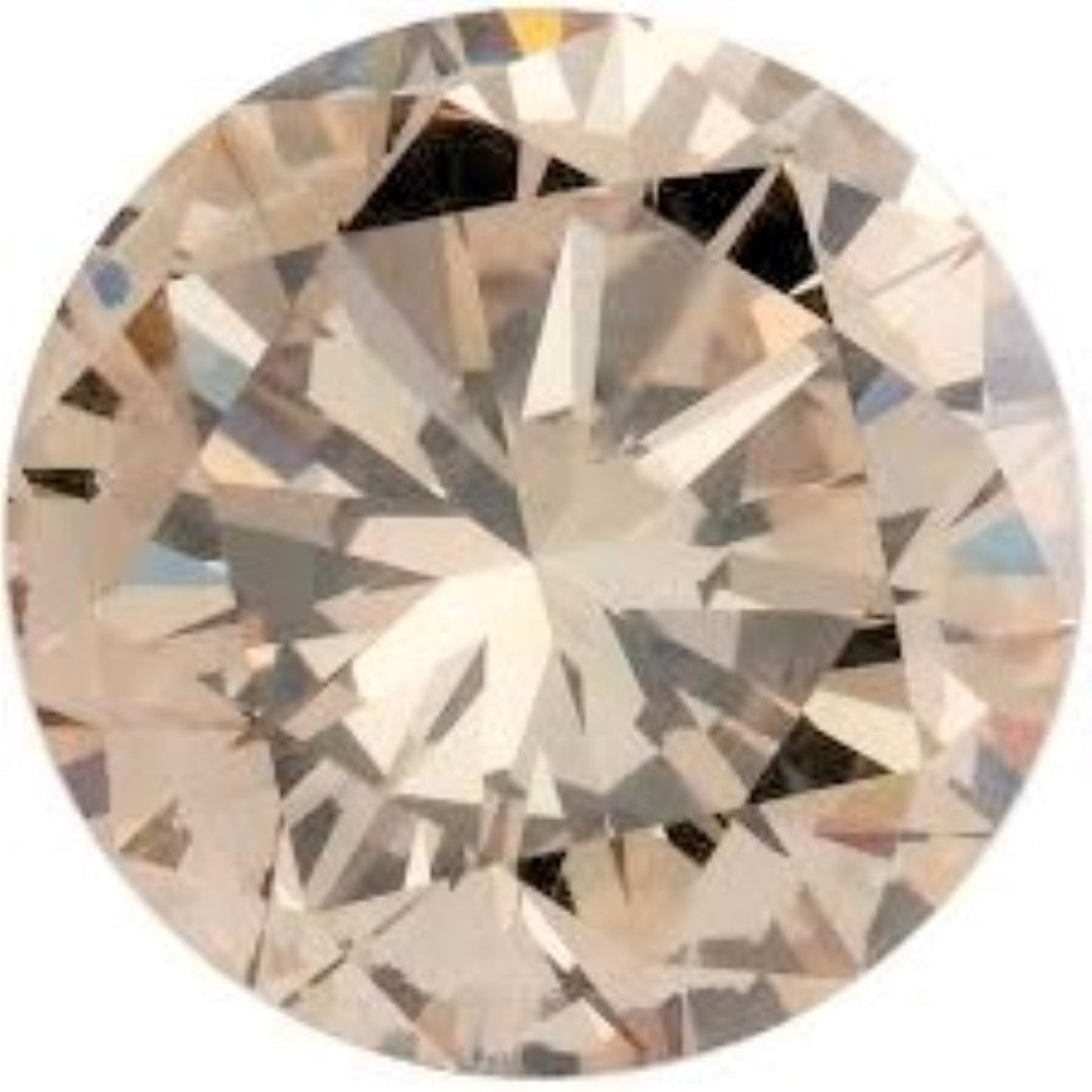 Champagne Colored Diamond Round Cut 4mm Mini Sized rocksolidfossils