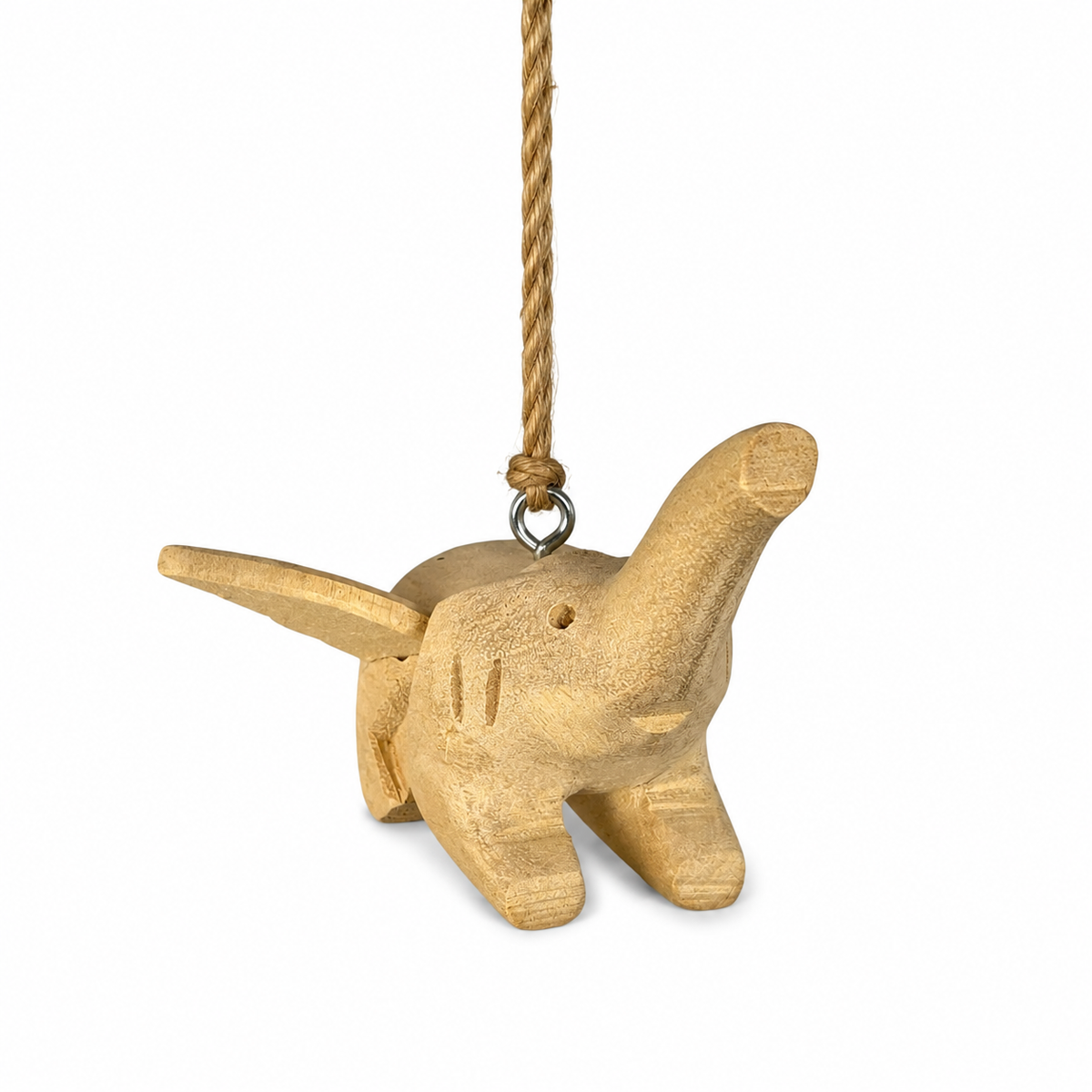 Wooden Flying Elephant ornament Music Frog Co