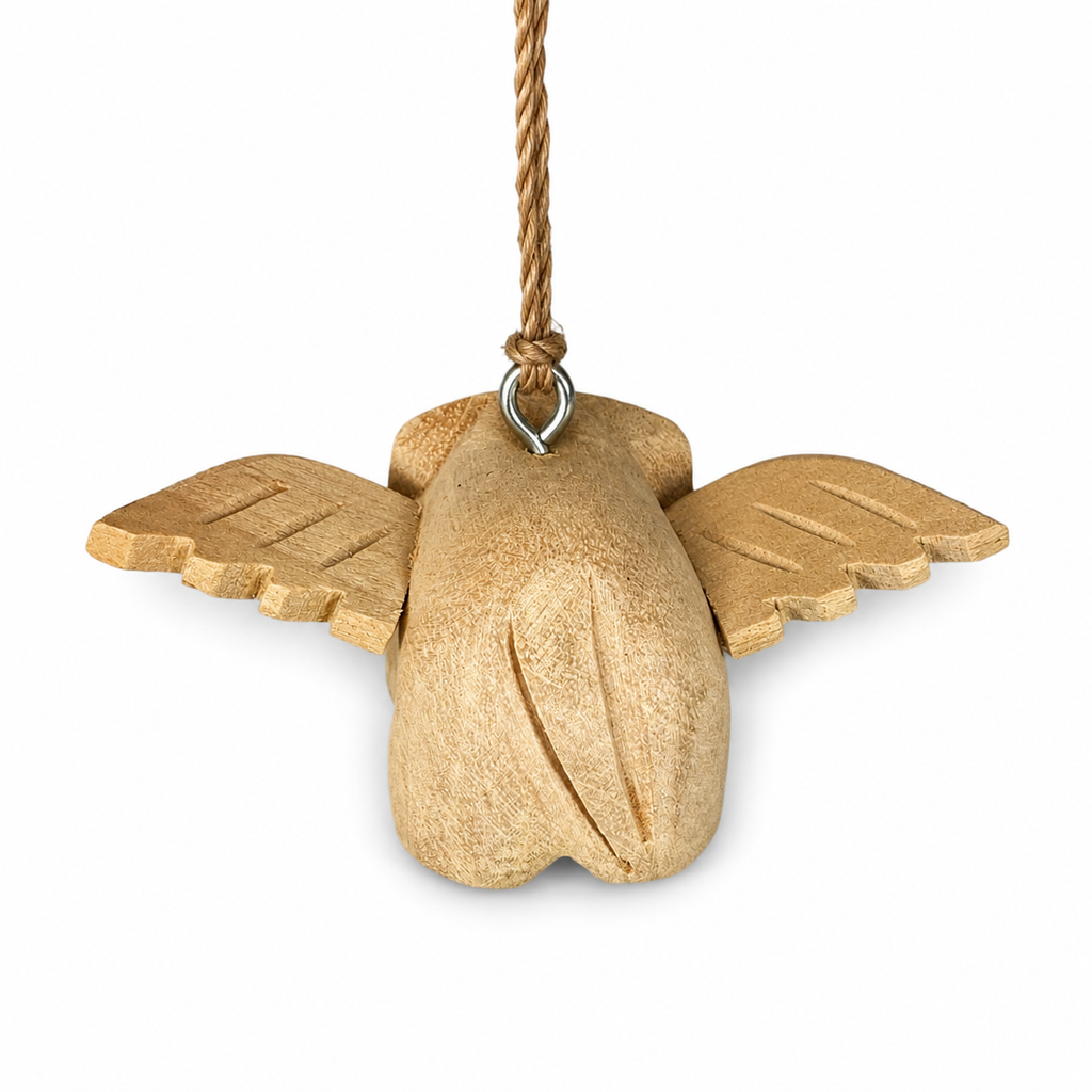 Wooden Flying Elephant ornament Music Frog Co