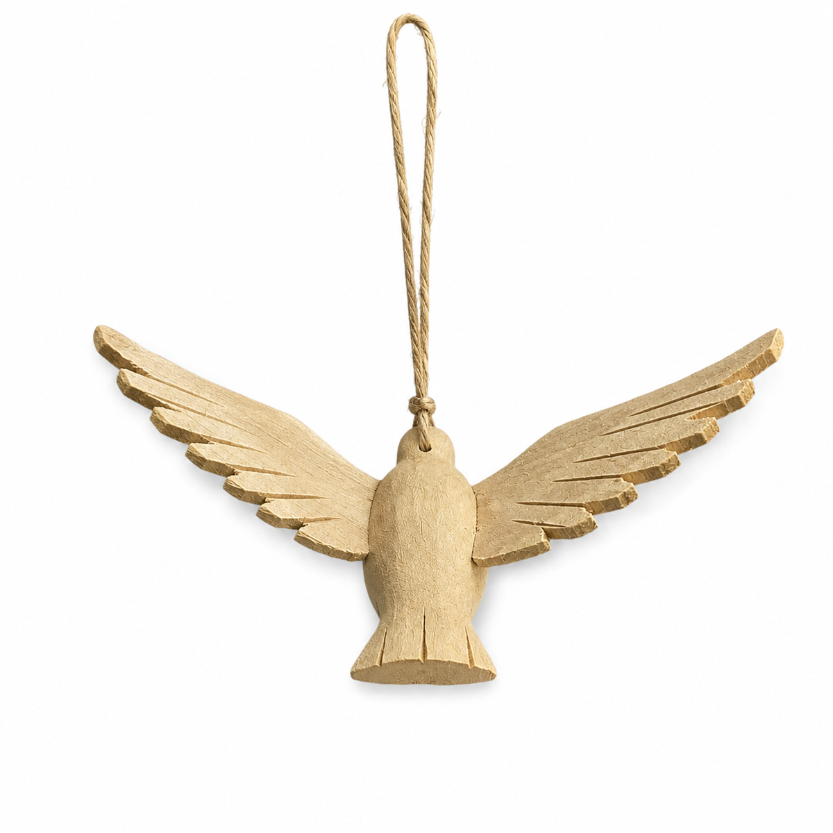 Wooden Flying Heron ornament Music Frog Co