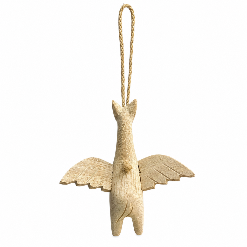 Wooden Flying Horse ornament Music Frog Co