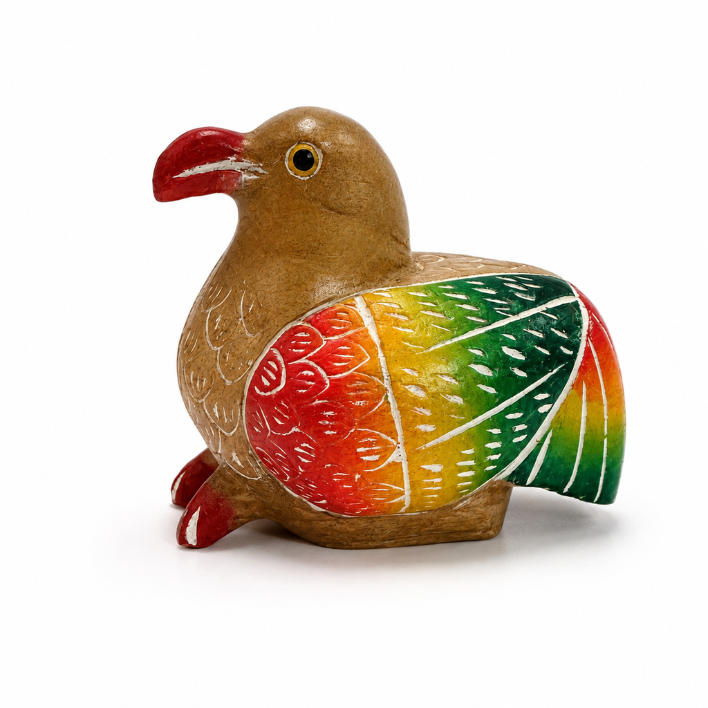 Wooden Quail Bird Figurine Decoration Music Frog Co