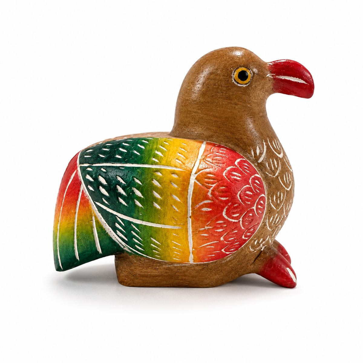 Wooden Quail Bird Figurine Decoration Music Frog Co