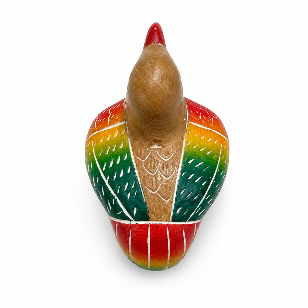 Wooden Quail Bird Figurine Decoration Music Frog Co