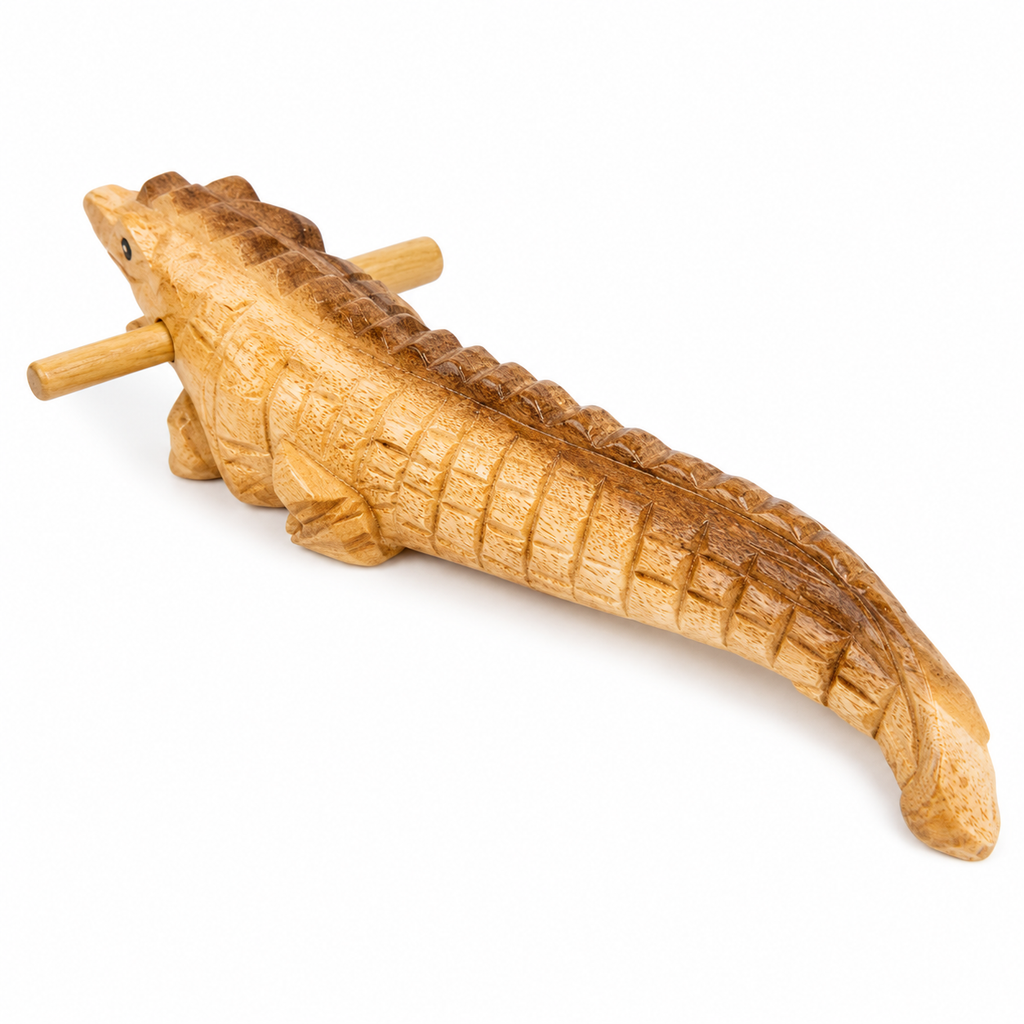 8" Wooden musical percussion intrument alligator Music Frog Co