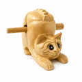 4" Musical Wooden Cat Percussion Whistle Instrument Music Frog Co