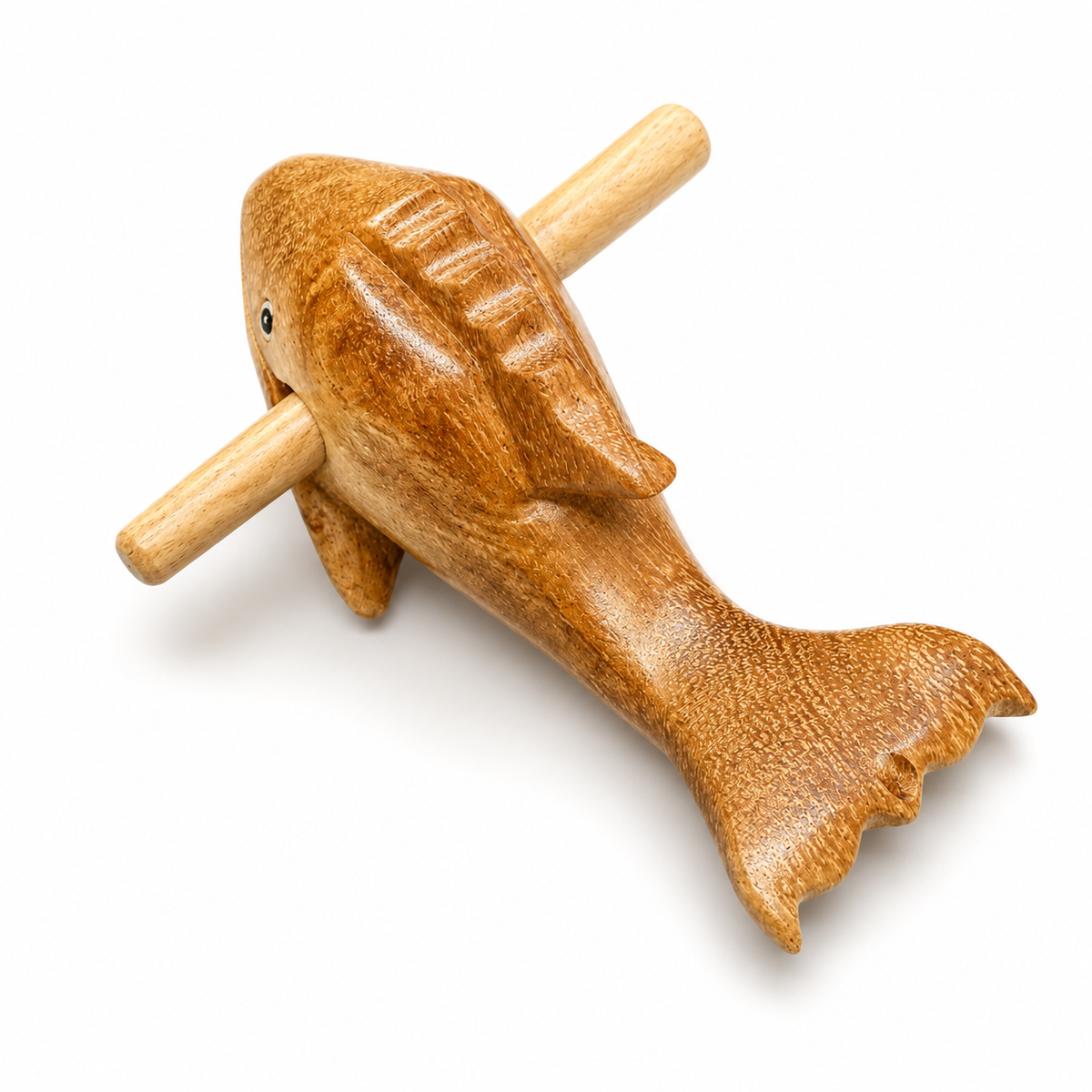 4" Wooden Musical Whistle Dolphin Percussion Instrument Music Frog Co