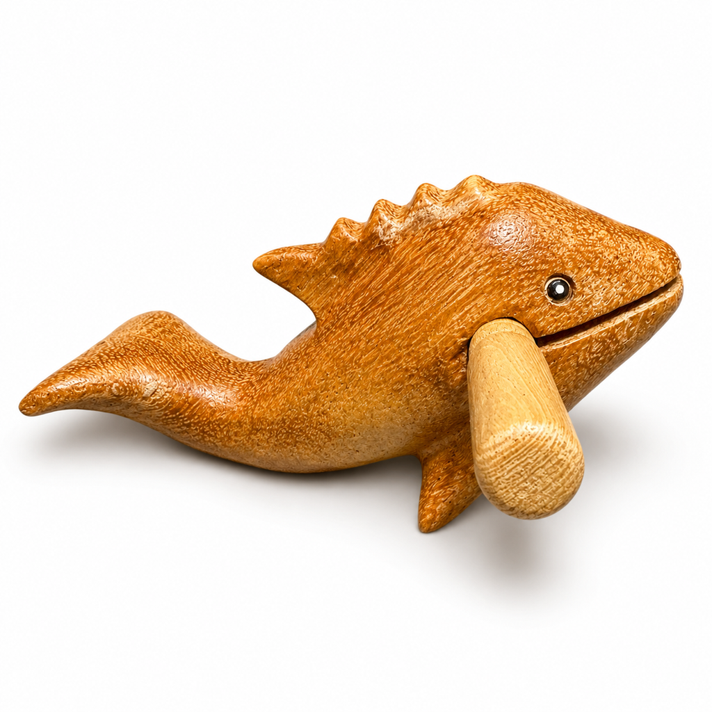 4" Wooden Musical Whistle Dolphin Percussion Instrument Music Frog Co