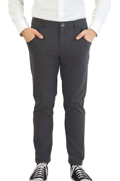 NEW & UPDATED Super - Stretch Men's Chinos //Casual// Dark Charcoal - Performance Collection LEVINAS® Official
