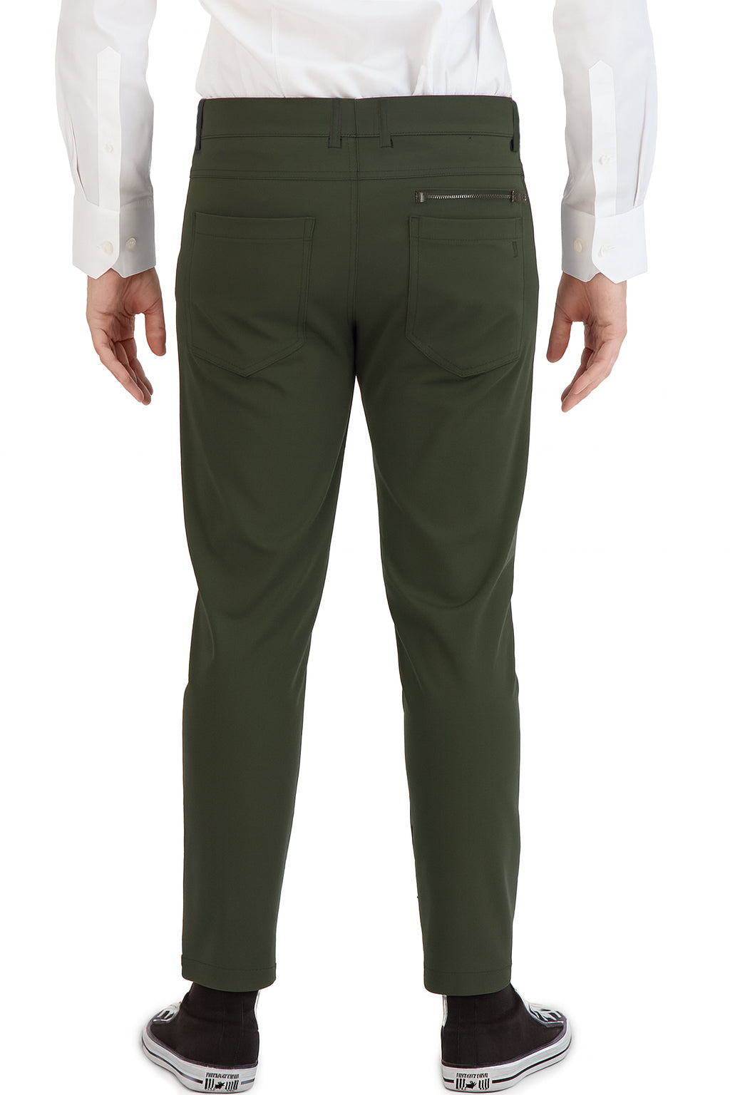 NEW & UPDATED Super - Stretch Men's Chinos //Casual// Olive - Performance Collection LEVINAS® Official
