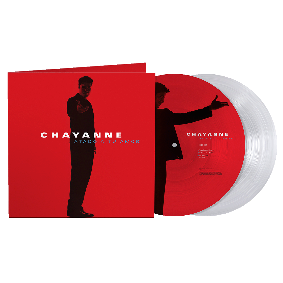 Chayanne - Atado A Tu Amor Red Picture Disc and White 2LP Vinyl Sony Latin