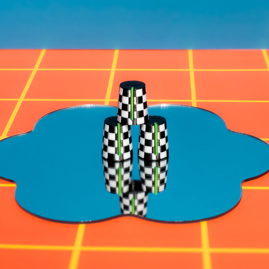 4-Pack Checkered Knob Twist Tone