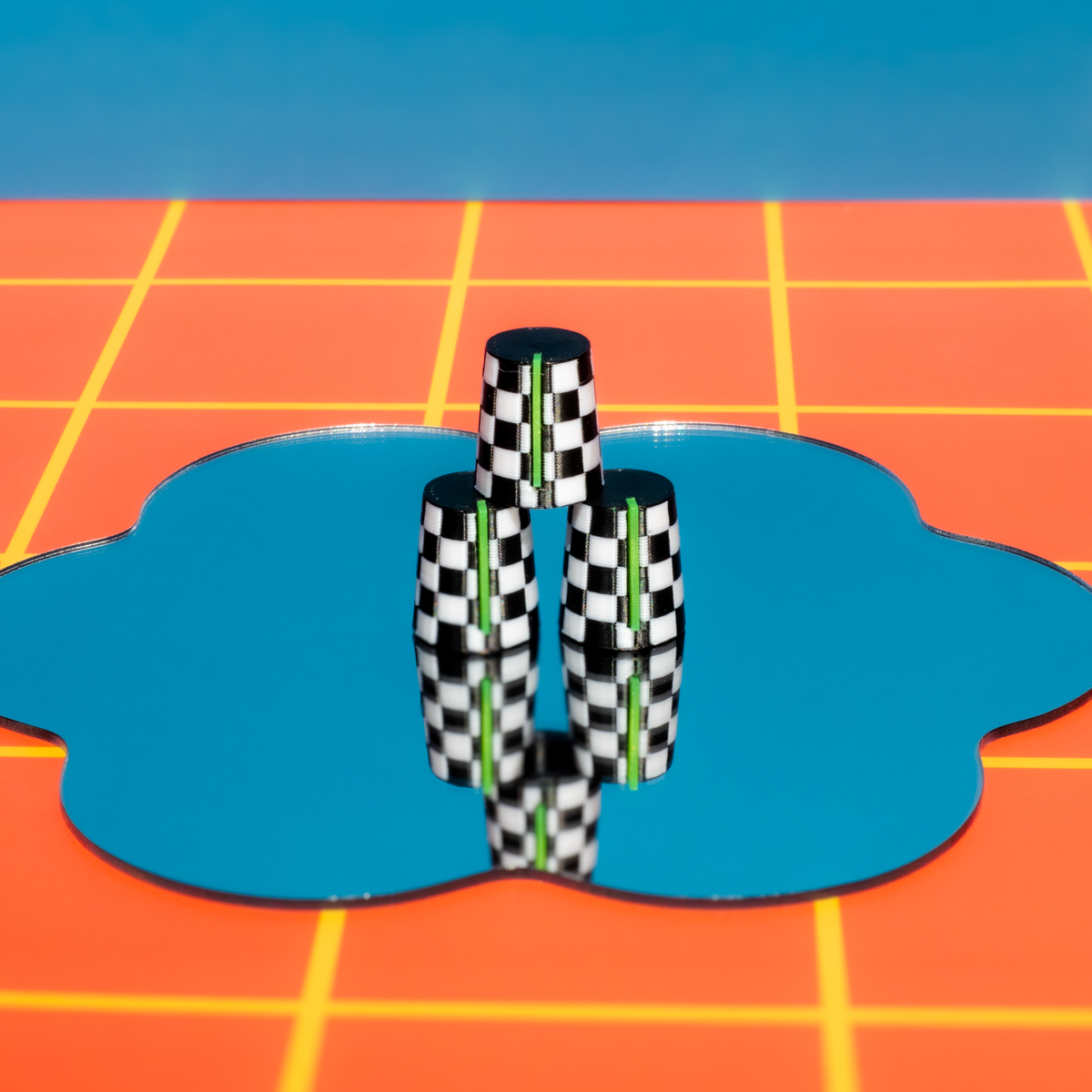 4-Pack Checkered Knob Twist Tone